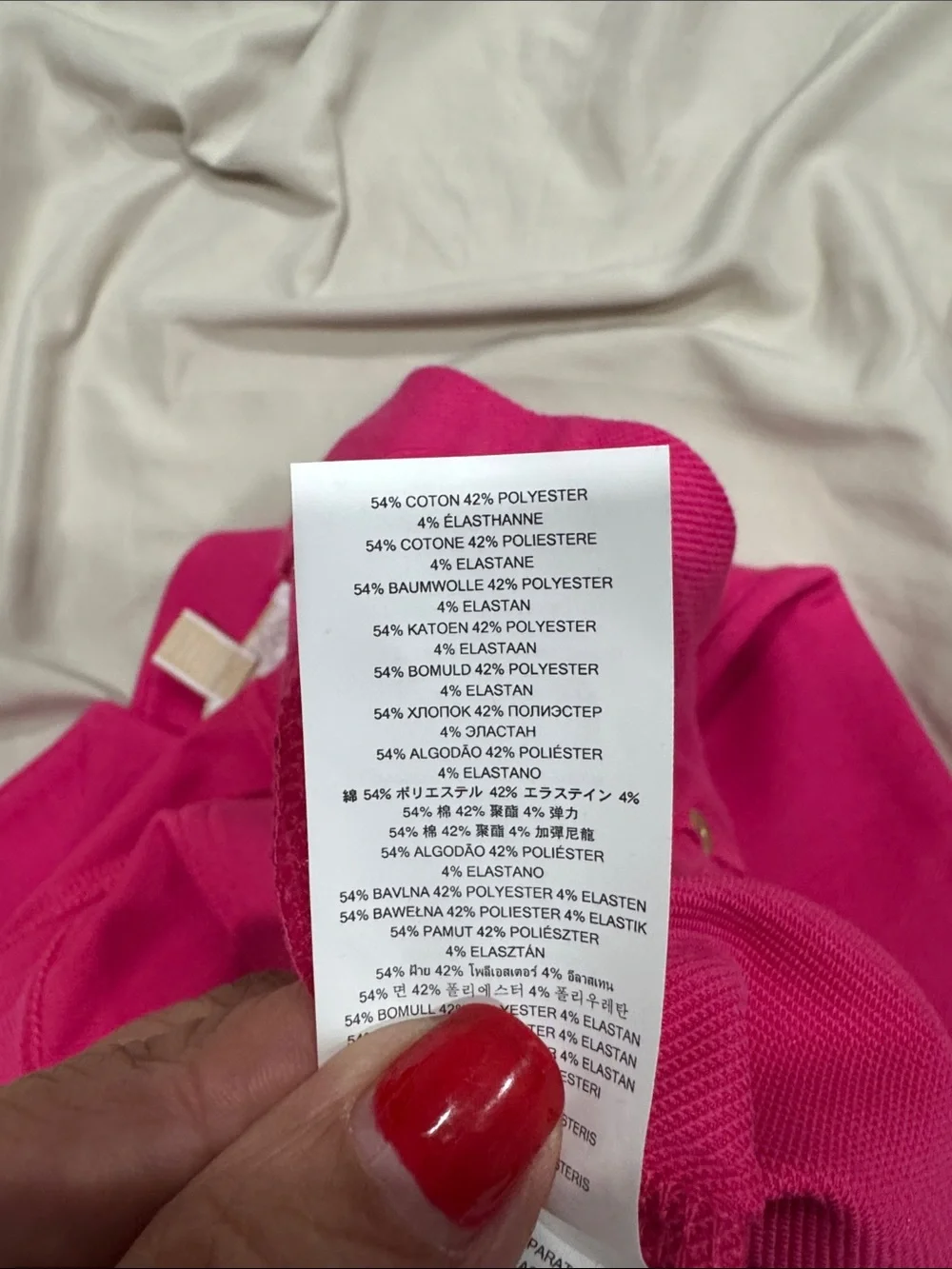 Michael Kors Bright Pink Ponte jeggings with Gold Accents B15